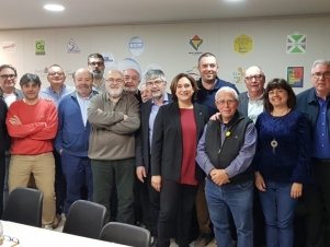 Visita a Barcelona Comerç de la alcaldable Ada Colau