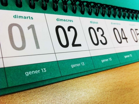 Calendari oficial de festes laborals per a l'any 2013.