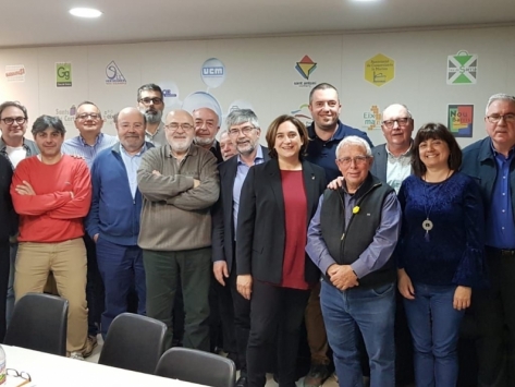 Visita a Barcelona Comerç de la alcaldable Ada Colau